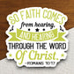 So faith comes from hearing sticker, Religious Sticker, Faith Sticker, Worship Sticker, Christian Sticker, Scripture Sticker, Room Décor