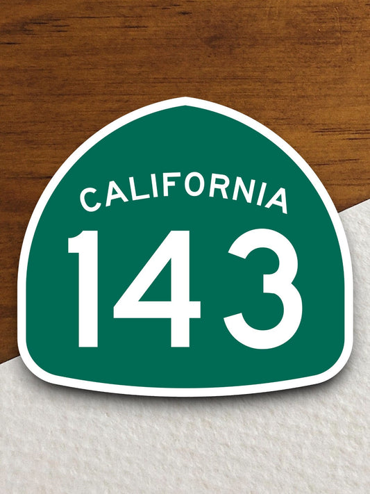 California state route 143 road sign sticker, road trip sticker, highway sign, room decor, travel sticker