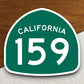 California state route 159 road sign sticker, road trip sticker, highway sign, room decor, travel sticker