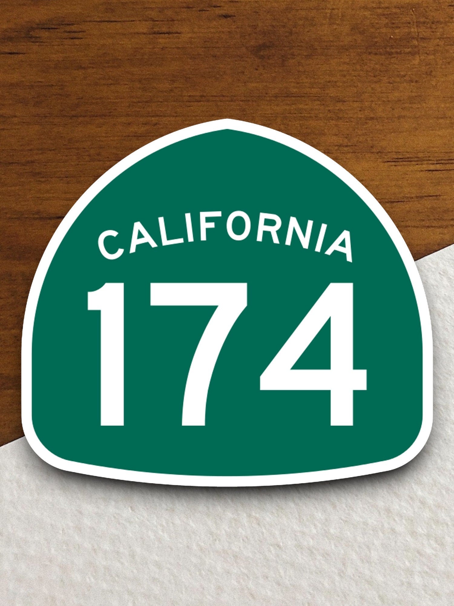 California state route 174 road sign sticker, road trip sticker, highway sign, room decor, travel sticker