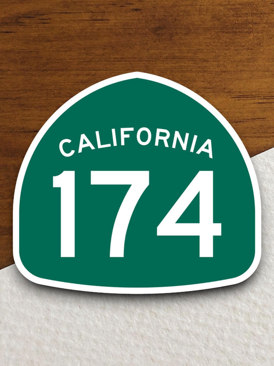 California state route 174 road sign sticker, road trip sticker, highway sign, room decor, travel sticker