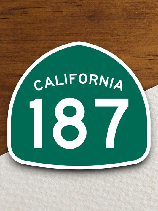 California state route 187 road sign sticker, road trip sticker, highway sign, room decor, travel sticker