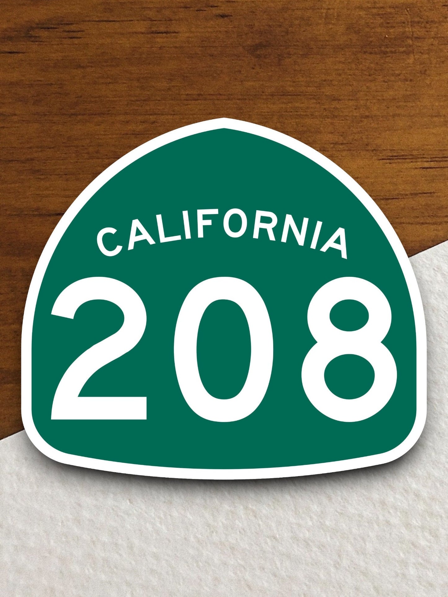 California state route 208 road sign sticker, road trip sticker, highway sign, room decor, travel sticker