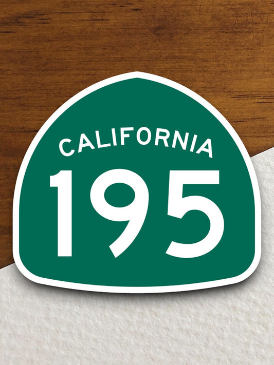 California state route 195 road sign sticker, road trip sticker, highway sign, room decor, travel sticker