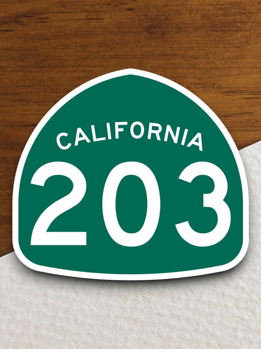 California state route 203 road sign sticker, road trip sticker, highway sign, room decor, travel sticker