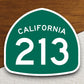 California state route 213 road sign sticker, road trip sticker, highway sign, room decor, travel sticker