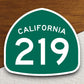 California state route 219 road sign sticker, road trip sticker, highway sign, room decor, travel sticker