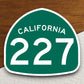 California state route 227 road sign sticker, road trip sticker, highway sign, room decor, travel sticker