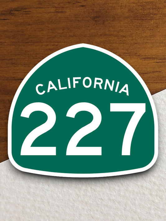 California state route 227 road sign sticker, road trip sticker, highway sign, room decor, travel sticker