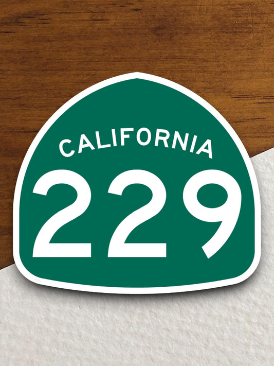 California state route 229 road sign sticker, road trip sticker, highway sign, room decor, travel sticker