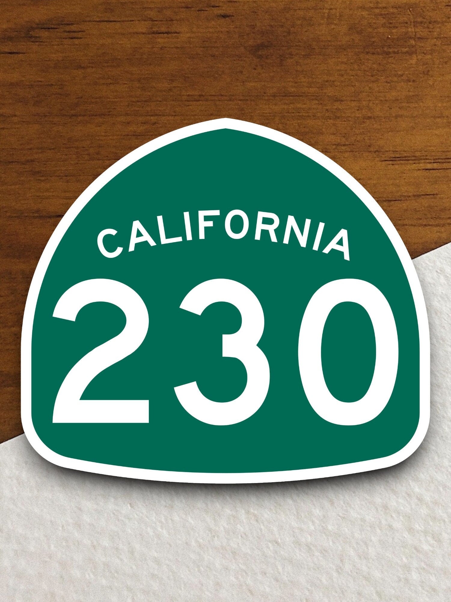 California state route 230 road sign sticker, road trip sticker, highway sign, room decor, travel sticker