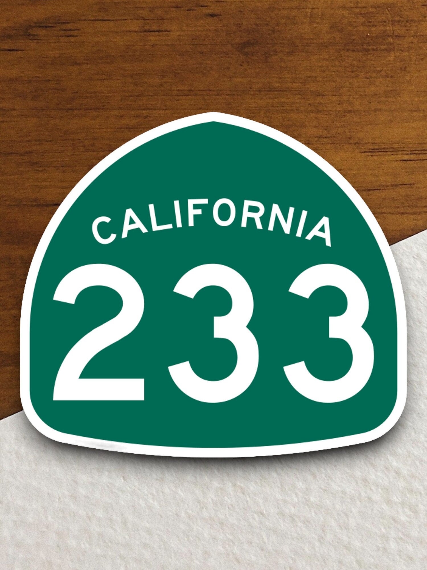 California state route 233 road sign sticker, road trip sticker, highway sign, room decor, travel sticker