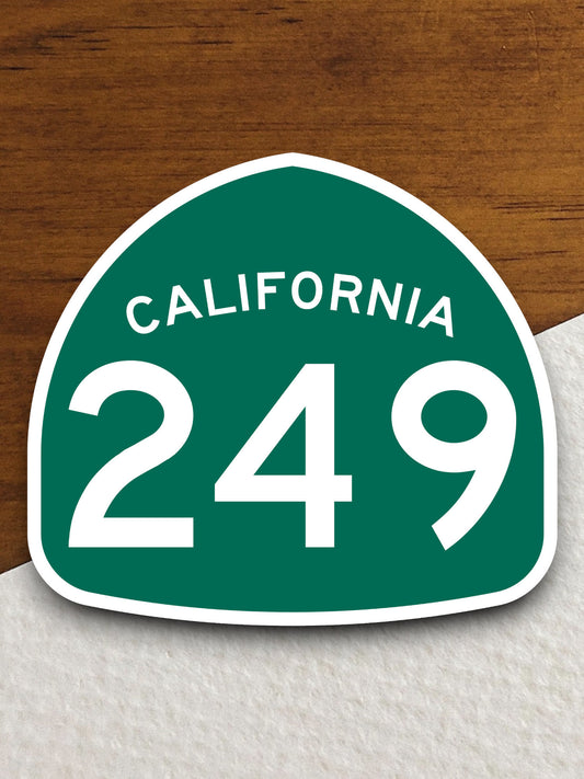 California state route 249 road sign sticker, road trip sticker, highway sign, room decor, travel sticker