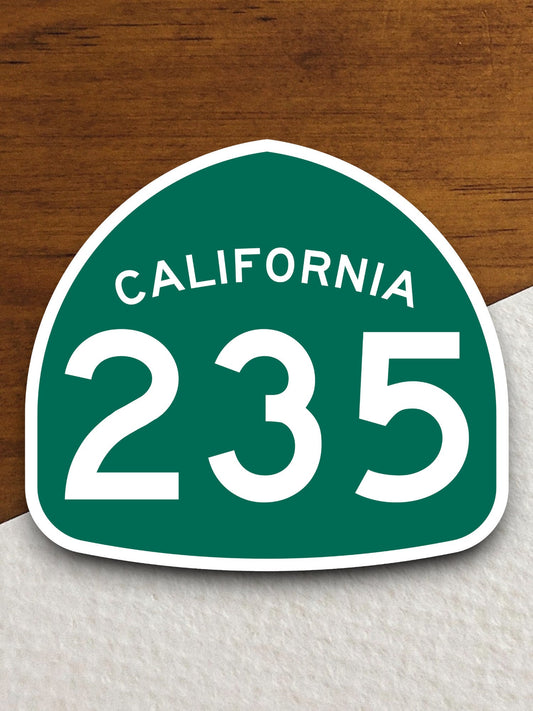 California state route 235 road sign sticker, road trip sticker, highway sign, room decor, travel sticker