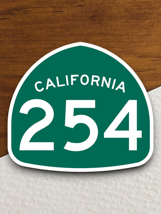 California state route 254 road sign sticker, road trip sticker, highway sign, room decor, travel sticker