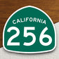 California state route 256 road sign sticker, road trip sticker, highway sign, room decor, travel sticker