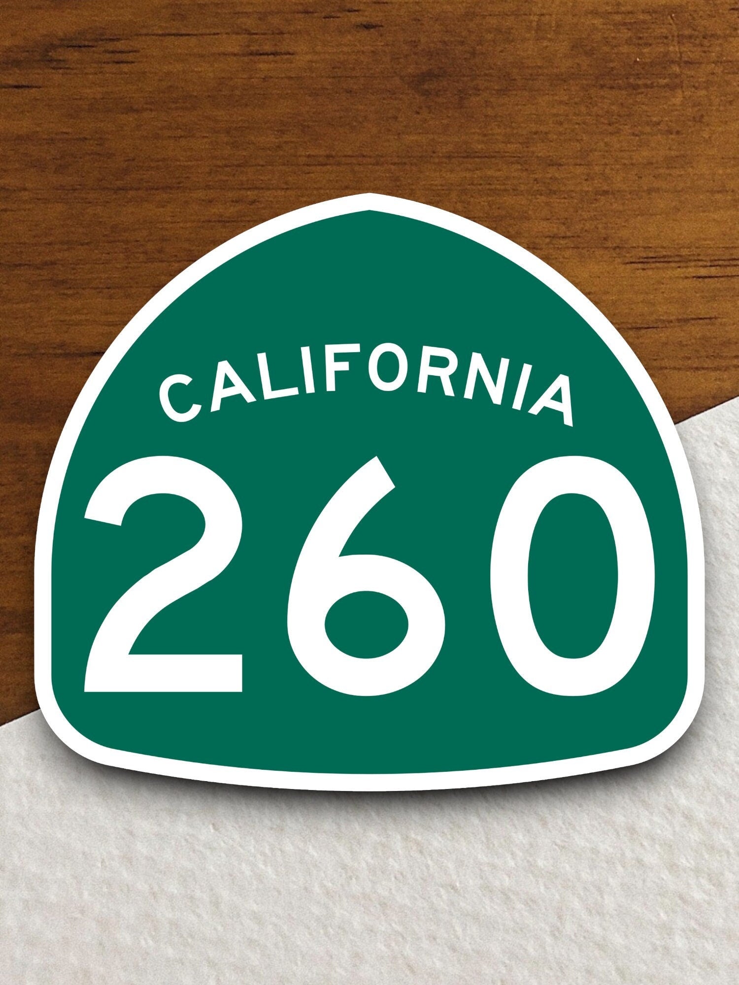 California state route 260 road sign sticker, road trip sticker, highway sign, room decor, travel sticker