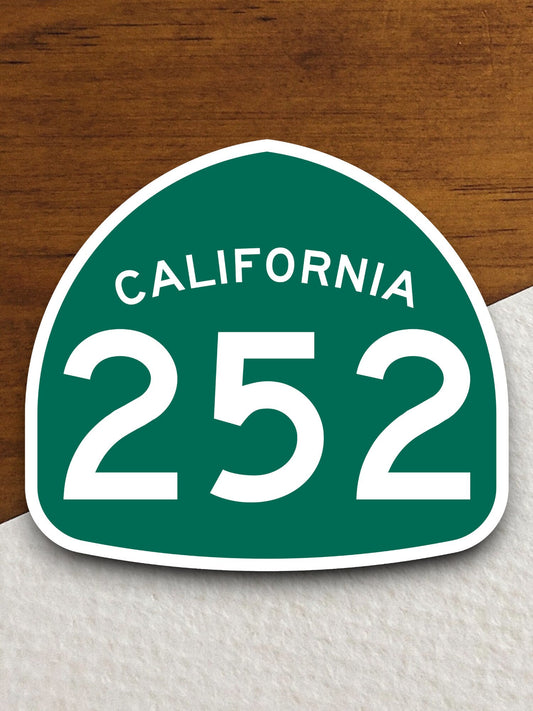 California state route 252 road sign sticker, road trip sticker, highway sign, room decor, travel sticker