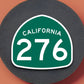 California state route 276 road sign sticker, road trip sticker, highway sign, room decor, travel sticker