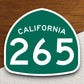 California state route 265 road sign sticker, road trip sticker, highway sign, room decor, travel sticker