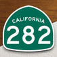 California state route 282 road sign sticker, road trip sticker, highway sign, room decor, travel sticker