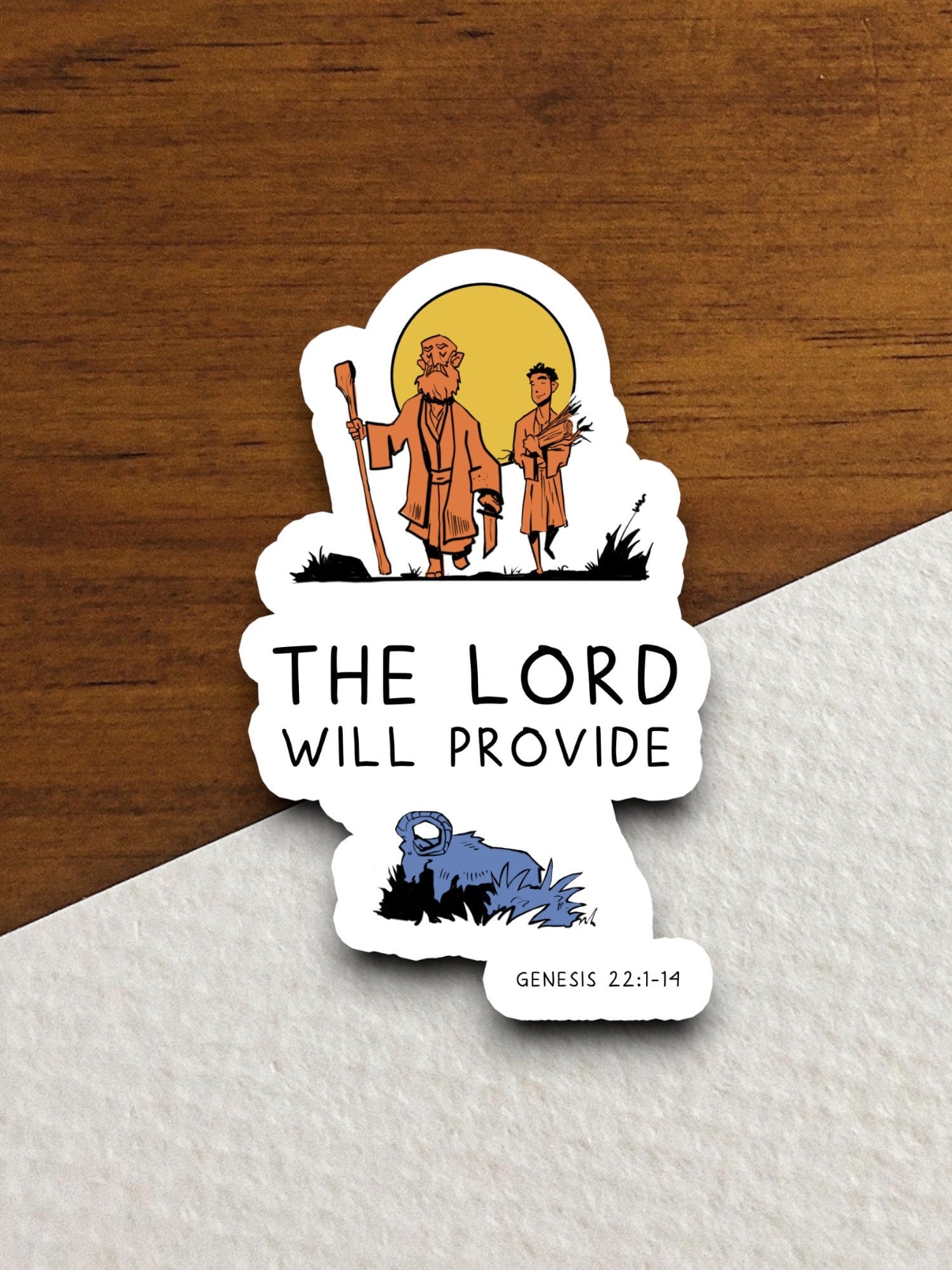 The Lord will provide sticker, Religious Sticker, Faith Sticker, Worship Sticker, Christian Sticker, Scripture Sticker, Room Décor