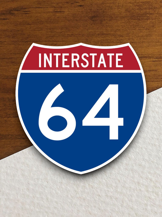 Interstate route  64 sticker, Interstate Highway Sign Expressway Stickers, Highway Sign Road Trip Sticker, Room Décor