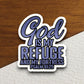 God is my refuge and my fortress sticker, Religious Sticker, Faith Sticker, Worship Sticker, Faith Decal, planner sticker, God sticker