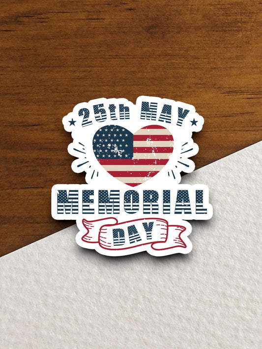 25th may memorial day sticker, holiday laptop decal, water bottle decor, gift sticker, custom planner accessories sticker, journal sticker