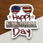 Happy memorial day sticker, holiday laptop decal, water bottle decor, gift sticker, custom planner accessories sticker, journal sticker