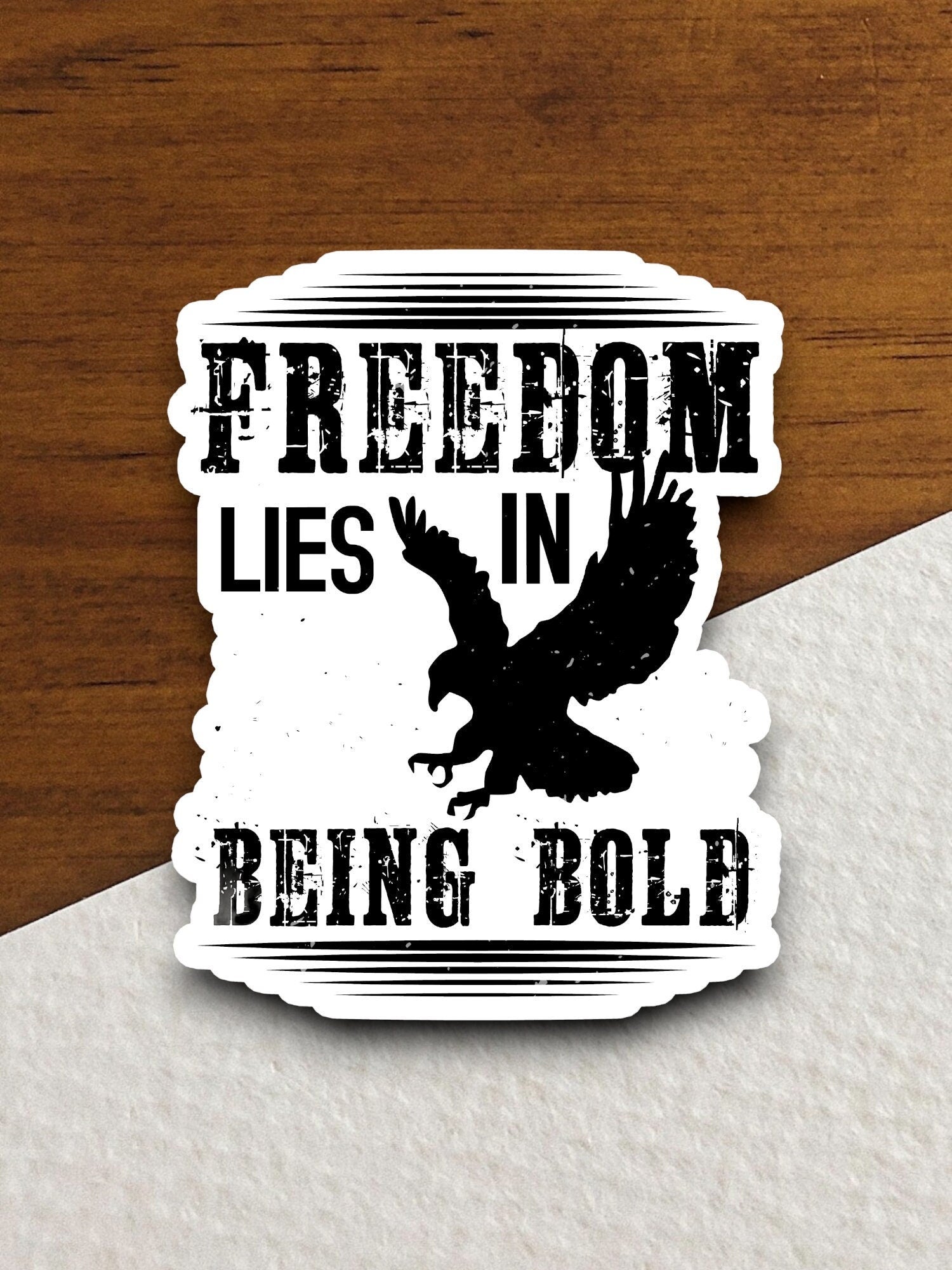 Freedom lies in being bold sticker, patriotic laptop decal, water bottle decor, gift sticker, planner accessories, journal sticker