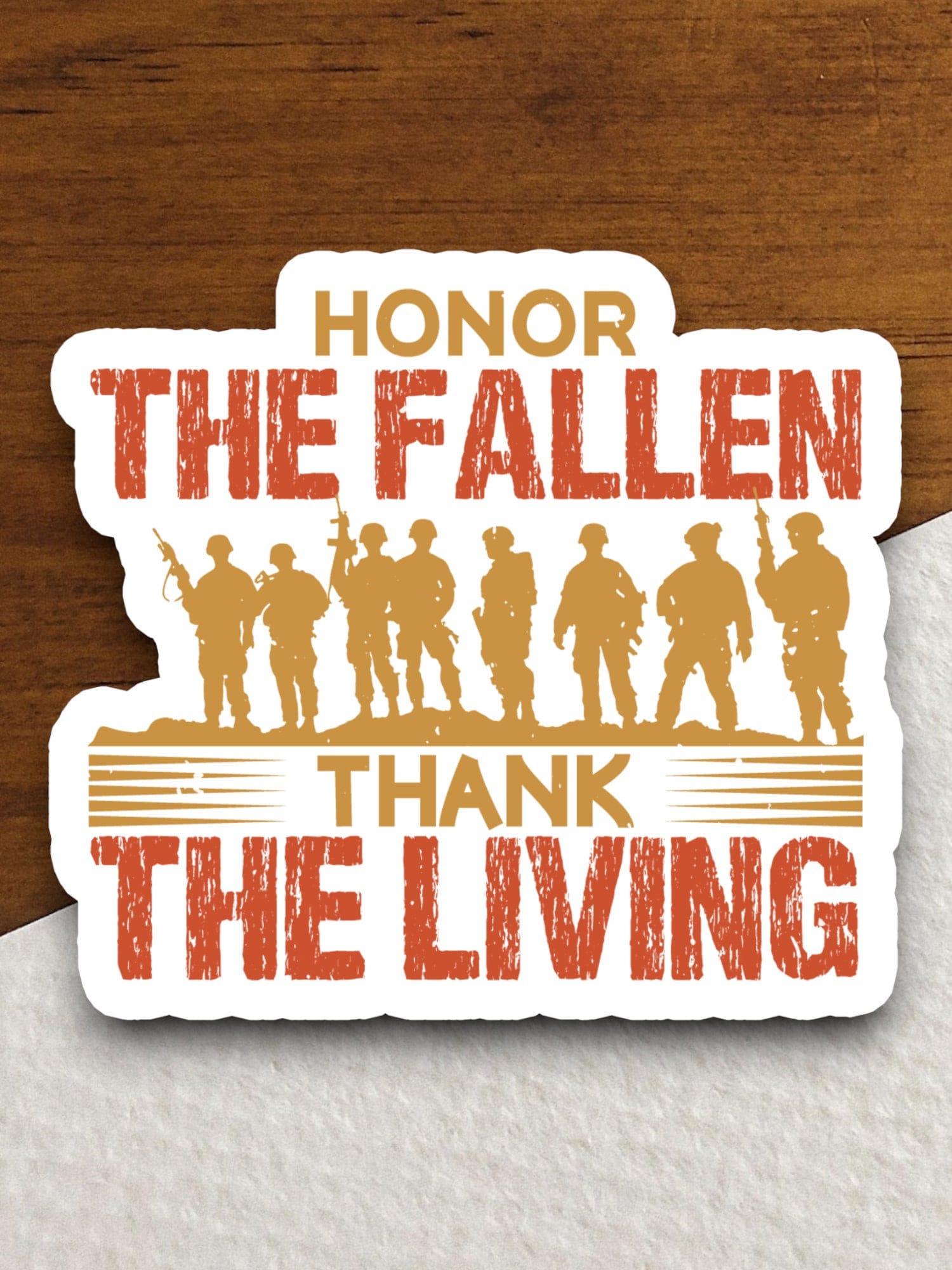 Honor the fallen thank the living sticker, patriotic laptop decal, water bottle decor, gift sticker, planner accessories, journal sticker