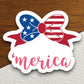 America bow tie sticker, holiday laptop decal, water bottle decor, gift sticker, custom planner accessories sticker, journal sticker