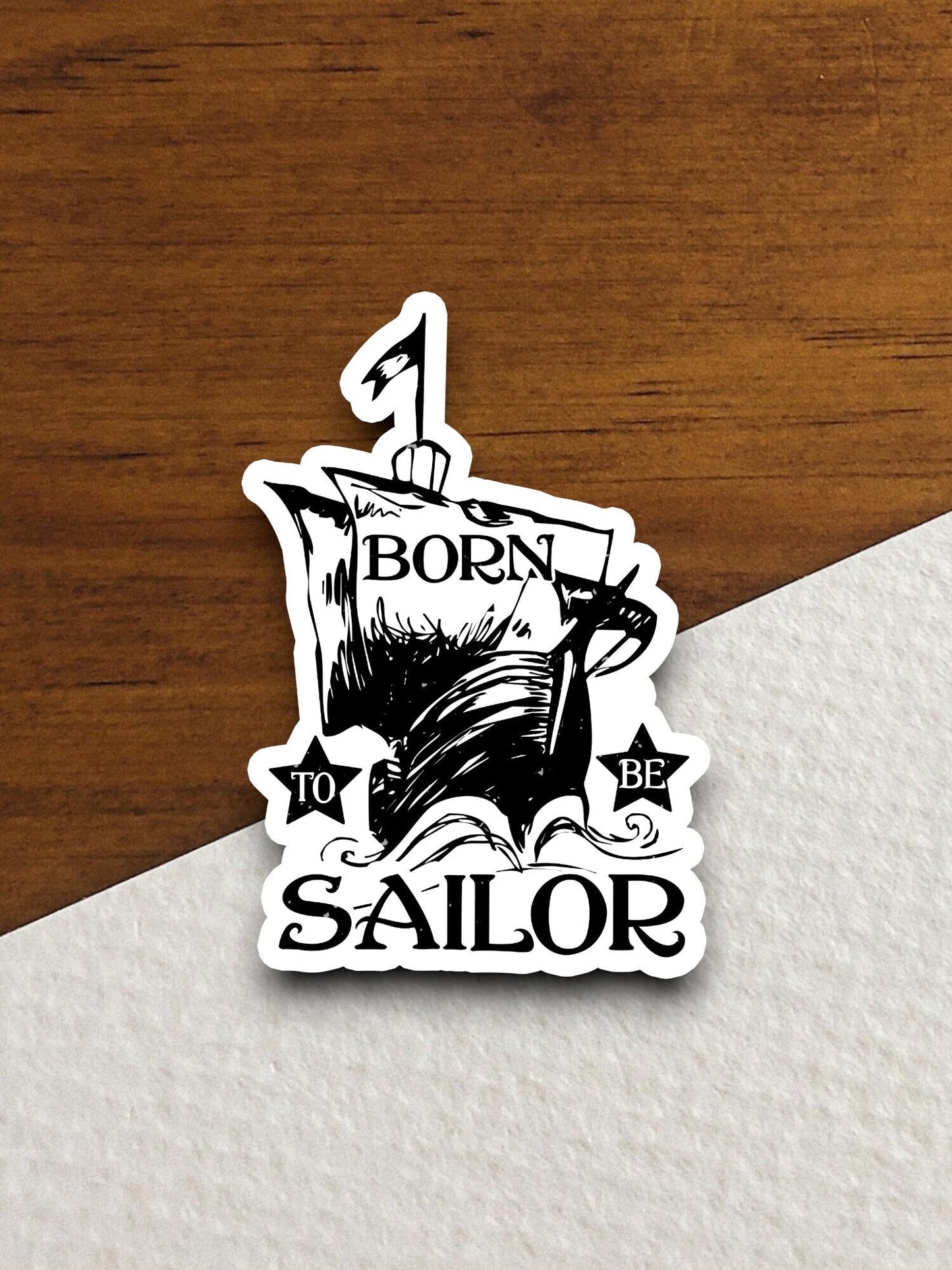 Born to Sail Sticker, vacation sticker, travel sticker, room decor, water bottle sticker, laptop sticker