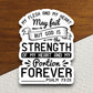 My flesh & my heart fail but God is the strength sticker, Religious Sticker, Faith Sticker, Worship Sticker, Christian Sticker, Room Décor