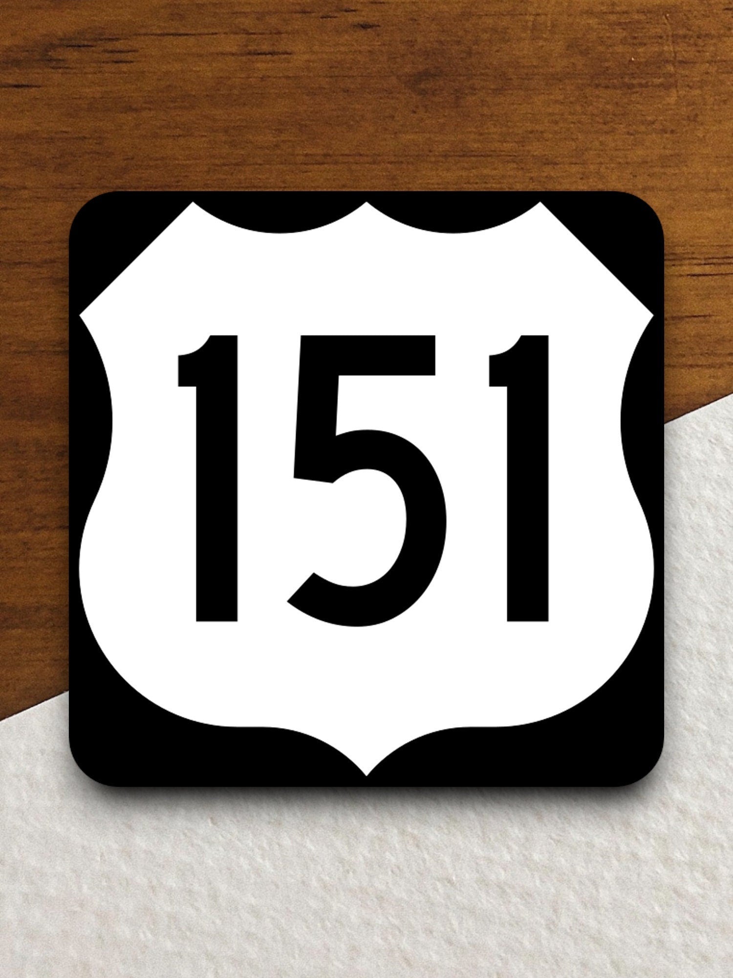 United States route 151 road sign sticker, road trip sticker, highway sign, room decor, travel sticker