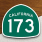 California state route 173 road sign sticker, road trip sticker, highway sign, room decor, travel sticker