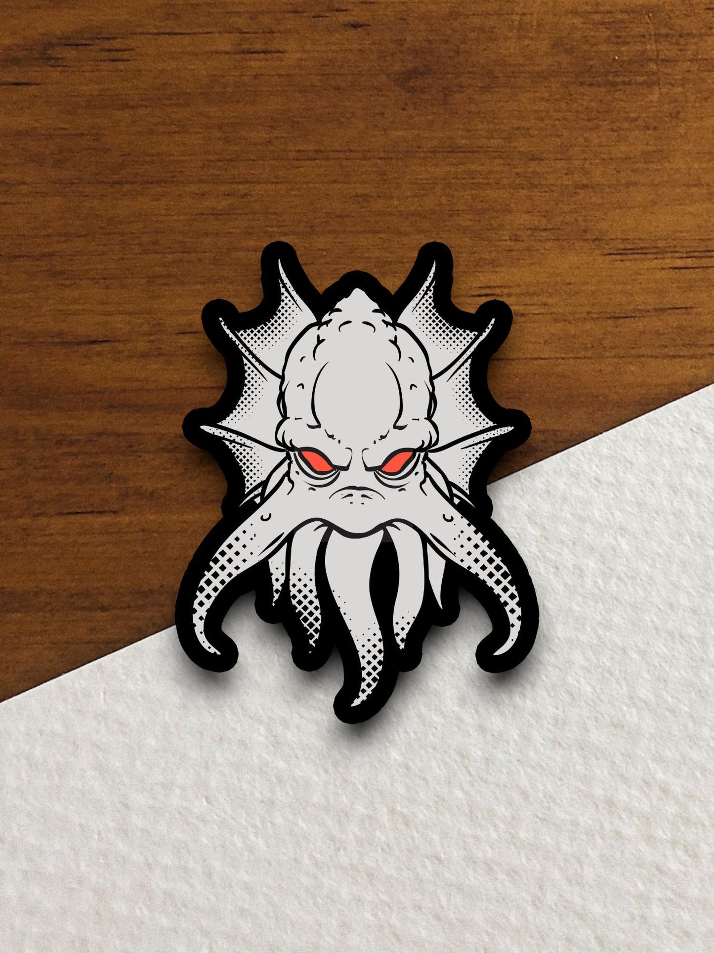 Angry squid sticker, Funny Animal Sticker For Laptop, Water Bottle, Hydro flask, Phone, Computer, Gift, Pet Sticker