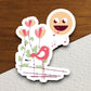 Bird Singing and Flower bird sticker, Funny Animal Sticker For Laptop, Water Bottle, Hydro flask, Phone, Computer, Gift, Pet Sticker