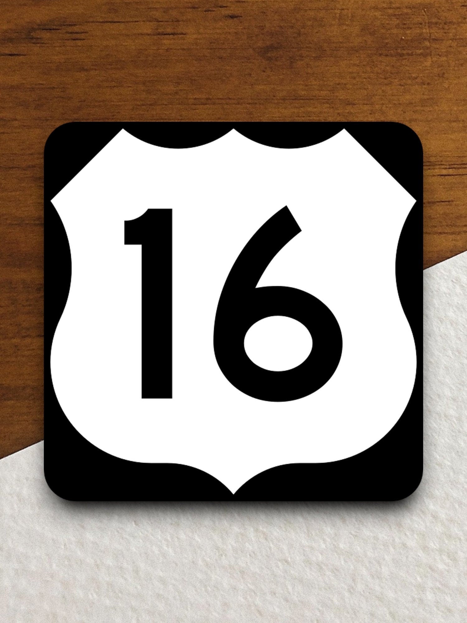 United States route 16 road sign sticker, road trip sticker, highway sign, room decor, travel sticker