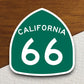 California state route 66 road sign sticker, road trip sticker, highway sign, room decor, travel sticker