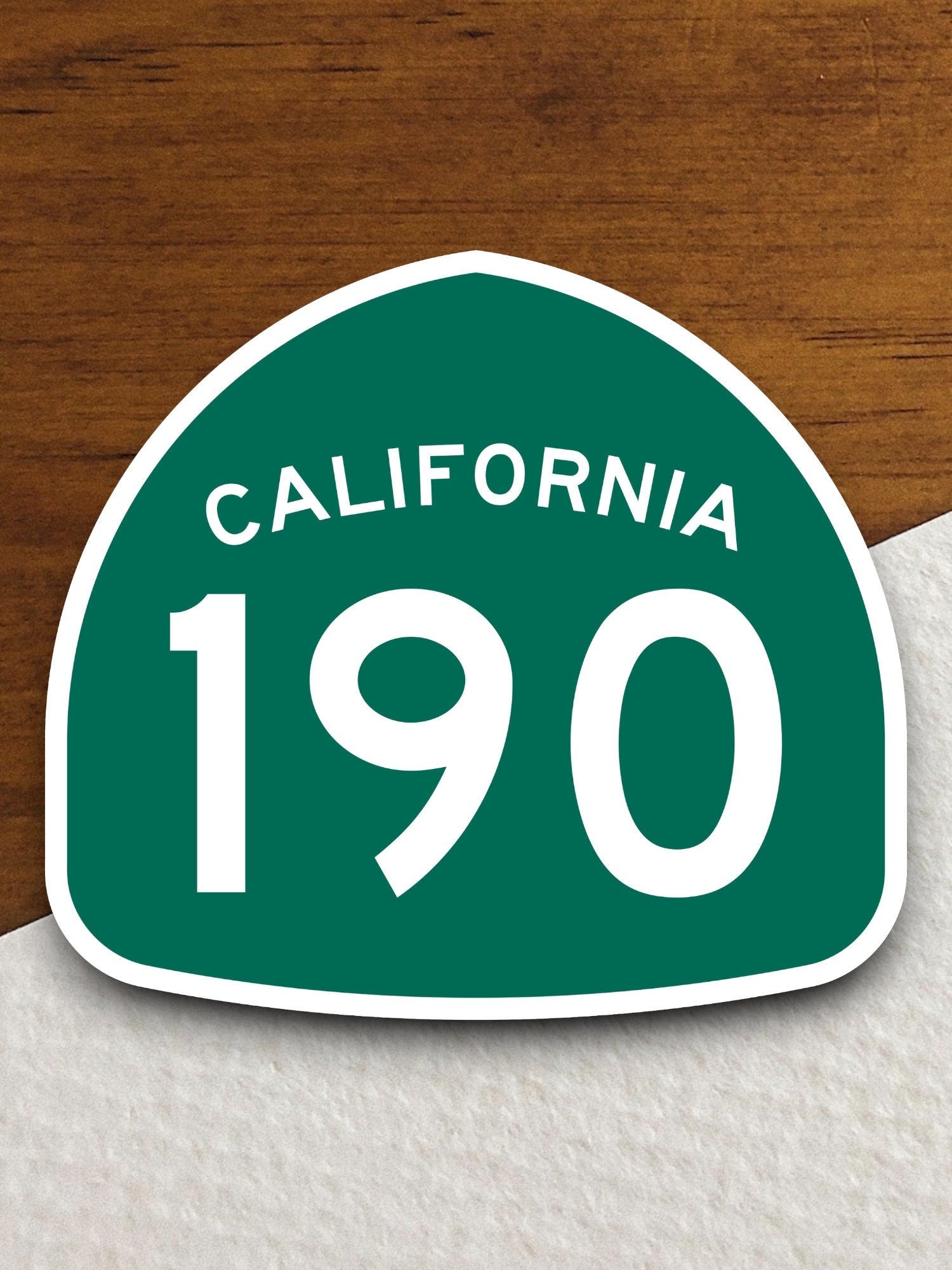 California state route 190 road sign sticker, road trip sticker, highway sign, room decor, travel sticker