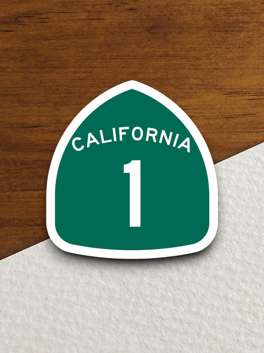 California state route 1 road sign sticker, road trip sticker, highway sign, room decor, travel sticker