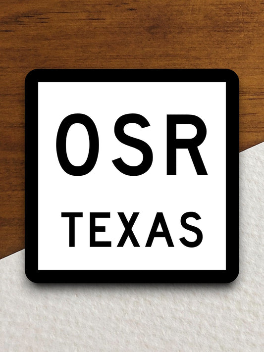 Texas osr road sign sticker, road trip sticker, highway sign, room decor, travel sticker