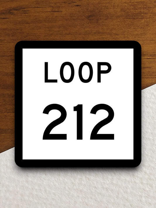 Texas loop 212 road sign sticker, road trip sticker, highway sign, room decor, travel sticker