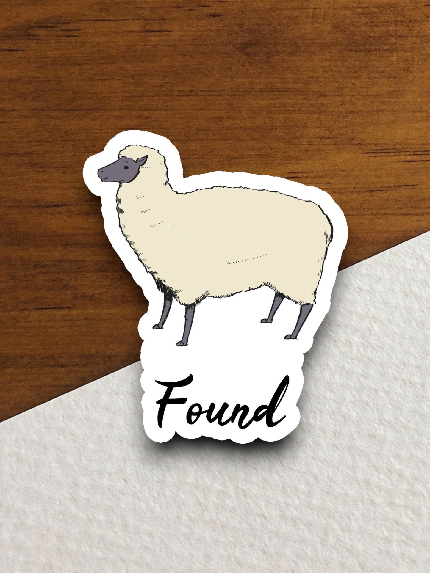 Found sticker, Religious Sticker, Faith Sticker, Worship Sticker, Christian Sticker, planner sticker, lamb sticker, animal sticker