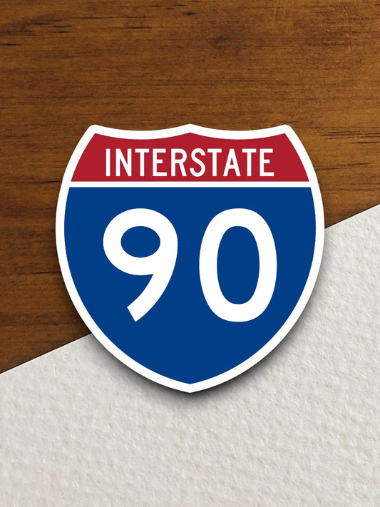 Interstate route  90 sticker, Interstate Highway Sign Expressway Stickers, Highway Sign Road Trip Sticker, Room Décor