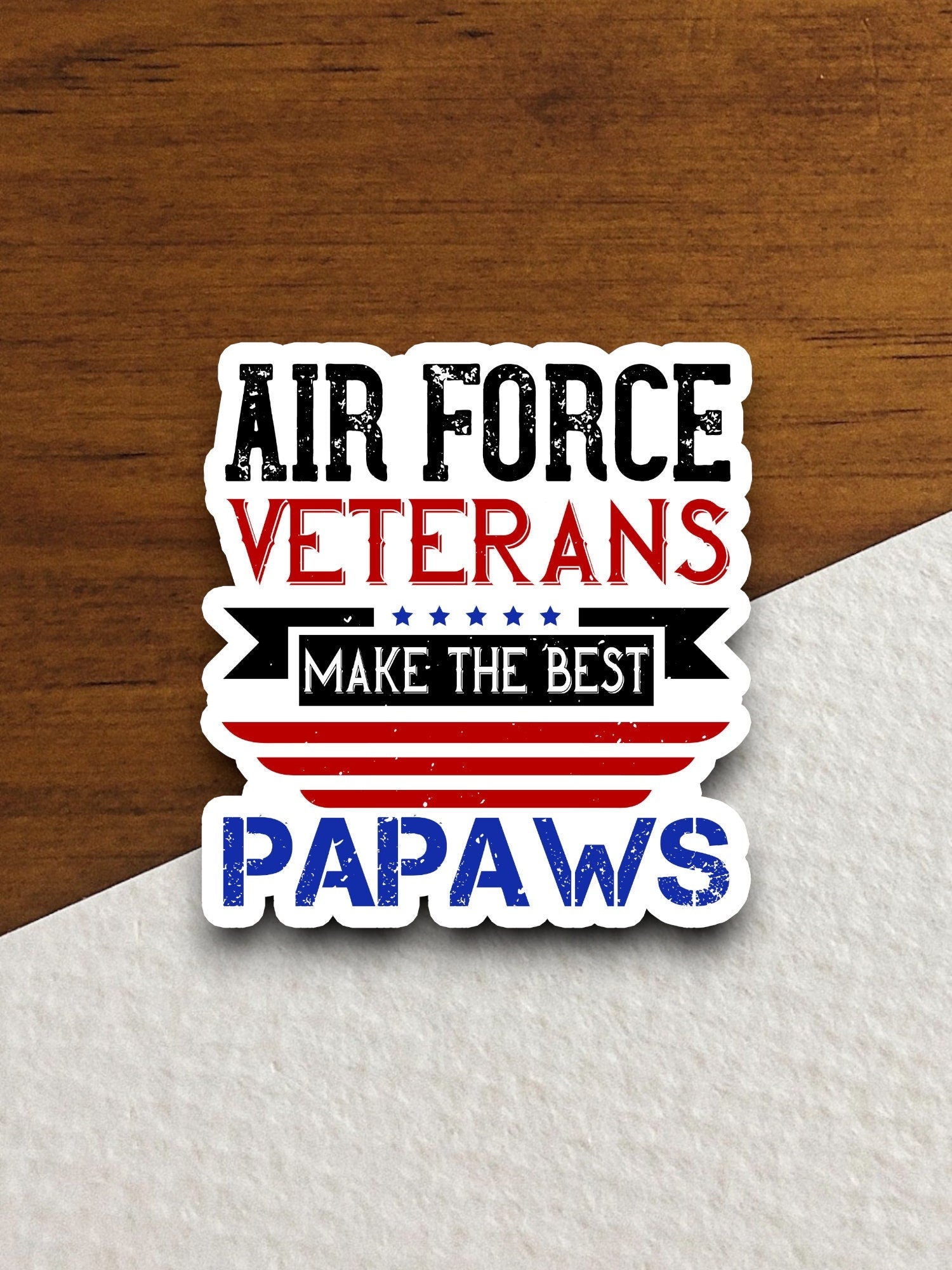 Air force veterans sticker, patriotic laptop decal, water bottle decor, gift sticker, planner accessories, journal sticker, Room Décor