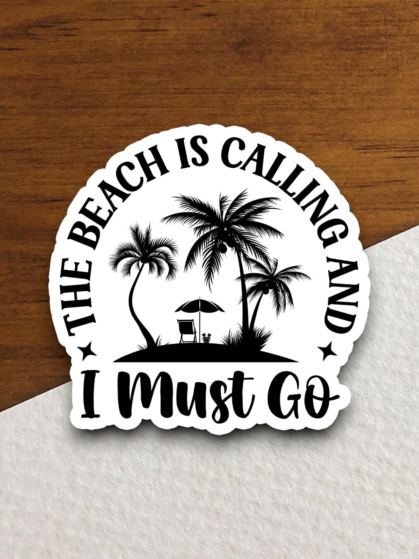 Beach Adventure Sticker, vacation sticker, travel sticker, room decor, water bottle sticker, laptop sticker