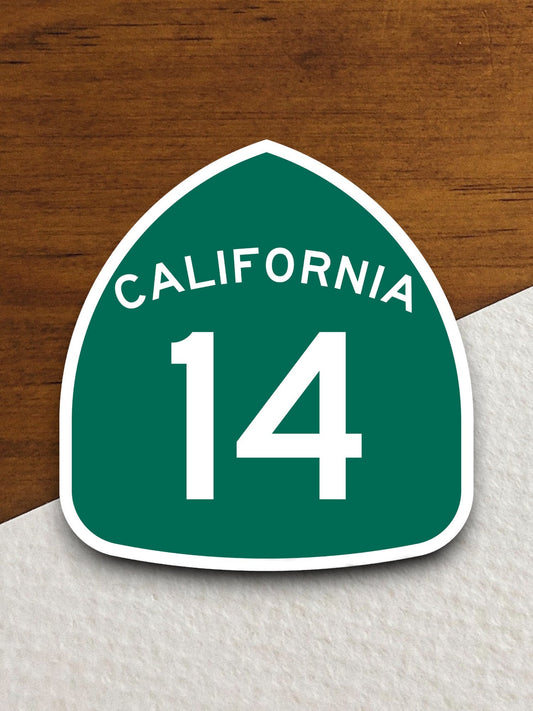 California state route 14 road sign sticker, road trip sticker, highway sign, room decor, travel sticker